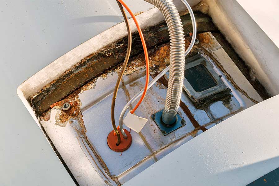 Damaged water heater repair